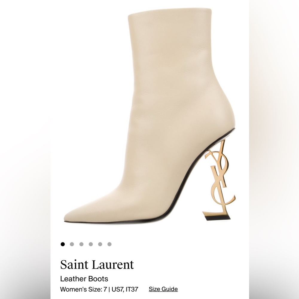 Saint Laurent YSL Opyum cream booties size 37
